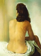 Haga click para ver la imagen ampliada 1960_16_gala nude from behind looking in an invisible mirror 1960.jpg